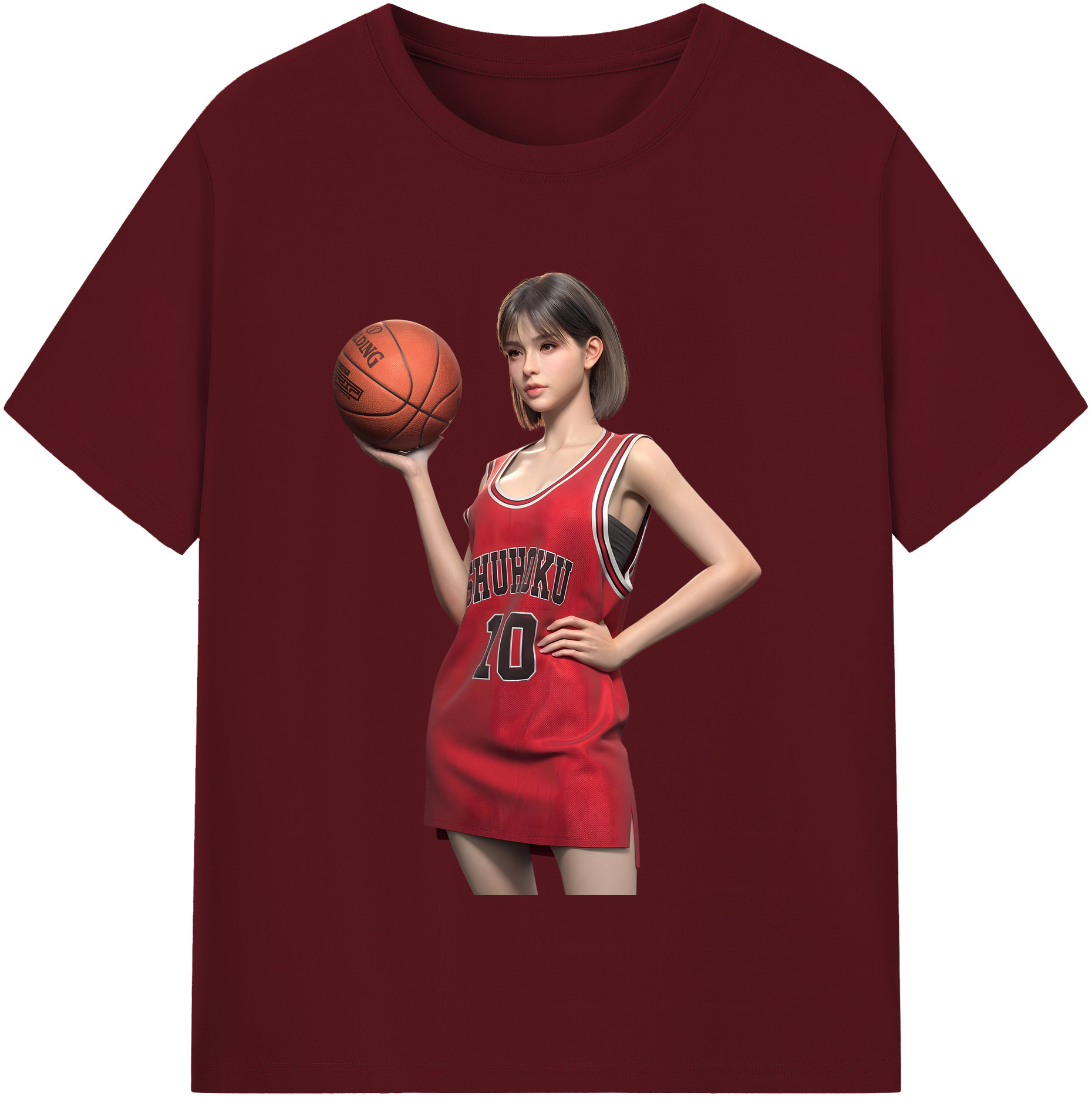 SLAM DUNK／スラムダンク 綿100％半袖Tシャツ（フロントプリント）